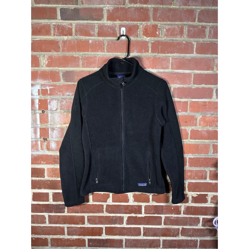 Patagonia Simple Synchilla Jacket Full Zip Long Sleeve Black Fleece Womens Small